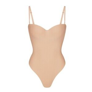 SKIMS Body Molded Underwire Thong Bodysuit | Sand | Size X-Large
